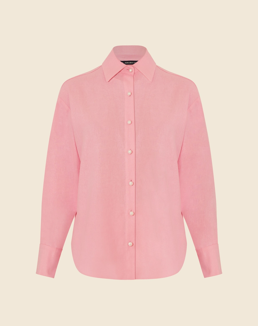 Camisa Naomi confeccionada com uma mistura de Linho e Viscose, proporcionando conforto e sofisticação. Seu fechamento em botões em madrepérola adiciona elegância á peça.  <br/>