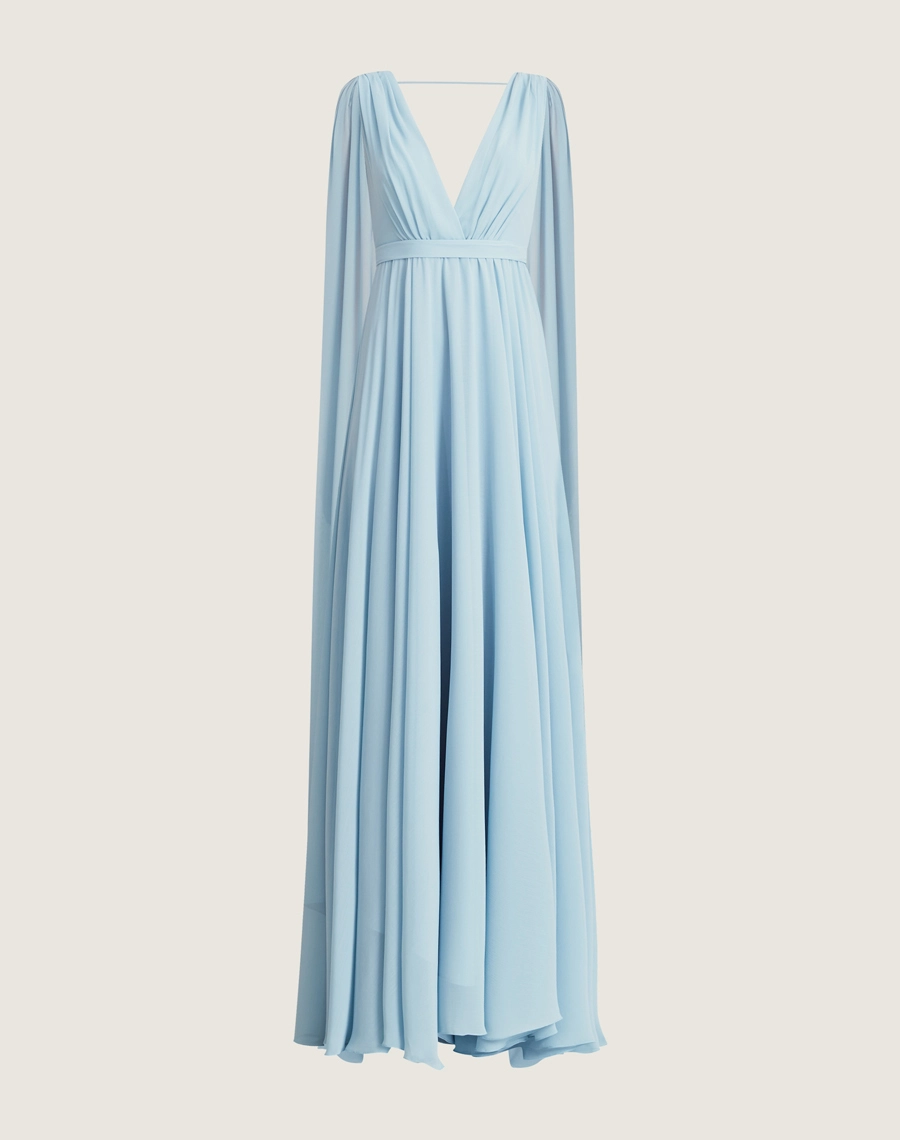 O Vestido Longo Justine é confeccionado em chiffon. Sua modelagem moderna e elegante é indispensável em eventos sofisticados, casamento ou formaturas.