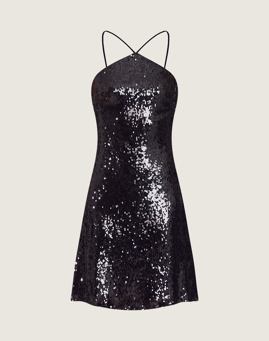O Vestido Curto Elysa é confeccionado em paetê bordado. Ideal para festas, eventos noturnos ou ocasiões especiais, é a escolha perfeita para quem deseja brilhar com charme e estilo.