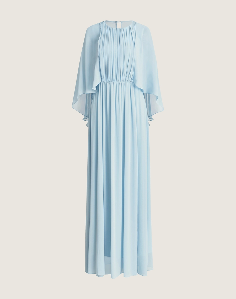 O Vestido Longo Thaisa é confeccionado em chiffon youro. Sua modelagem moderna e elegante é indispensável em eventos sofisticados, casamento ou formaturas.