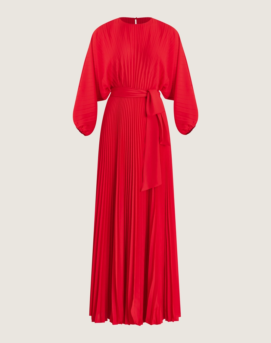 O Vestido Longo Leque é confeccionado em crepinho, é um tecido leve, fluido e com toque levemente texturizado.