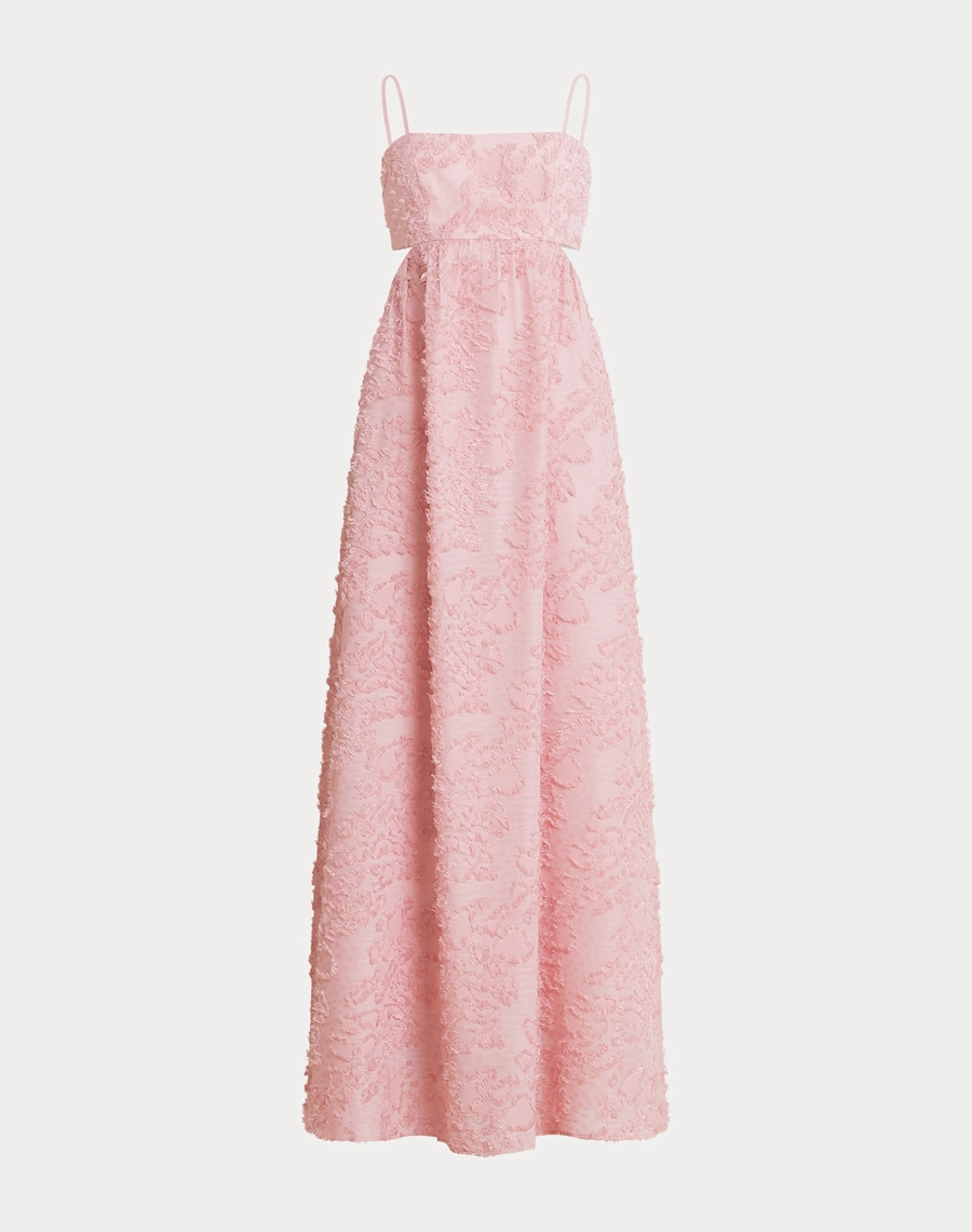 O Vestido Longo Anahi é confeccionado em Jacquard, tecido elegante e texturizado, conhecido pelo relevo suave  que adicionam volume e sofisticação.