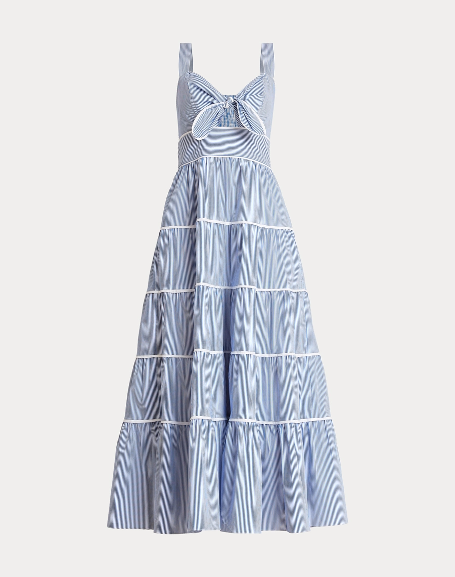 O Vestido Longo Maritime é confeccionado em cambraia, um tecido leve, fresco e de toque suave. <BR/>