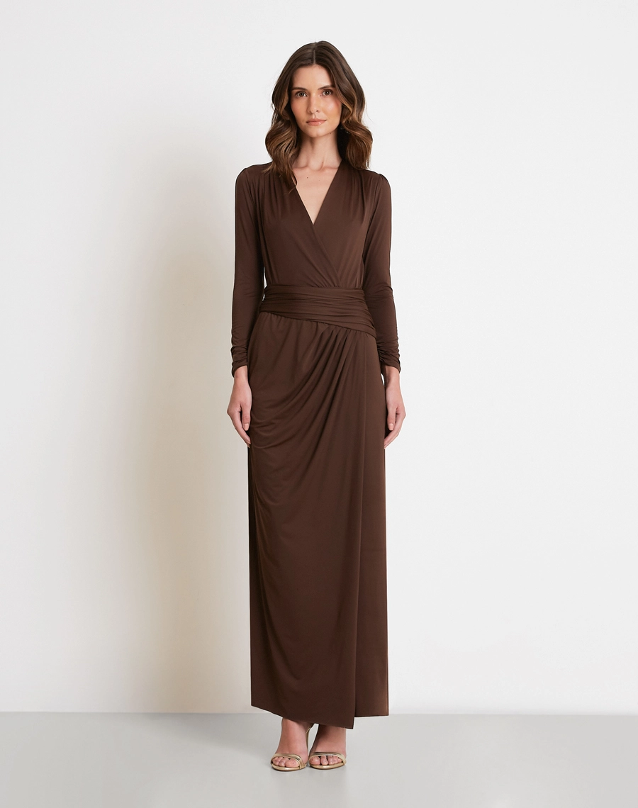 O Vestido Longo Zurik é confeccionado em Fluity, tecido conhecido pelo toque extremamente macio, elasticidade e caimento. <br/>